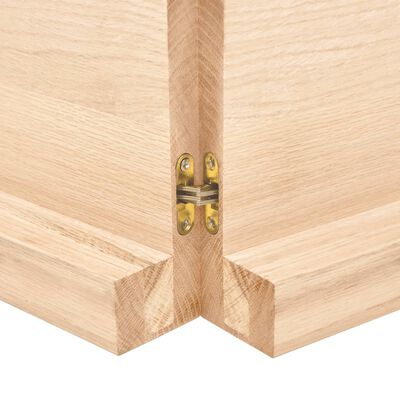 vidaXL Ripiano a Parete 140x30x(2-6) cm Massello Rovere Non Trattato