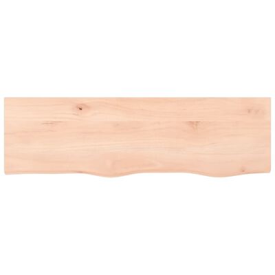 vidaXL Piano Bagno 100x30x(2-6) cm in Legno Massello Non Trattato