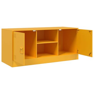 vidaXL Mobile Porta TV Giallo Senape 99x39x44 cm in Acciaio