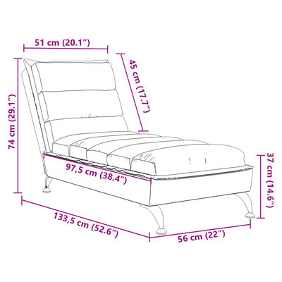 vidaXL Chaise Longue con Cuscini Tortora in Tessuto