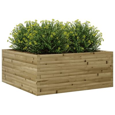 vidaXL Fioriera da Giardino 110x110x46 cm in Legno di Pino Impregnato