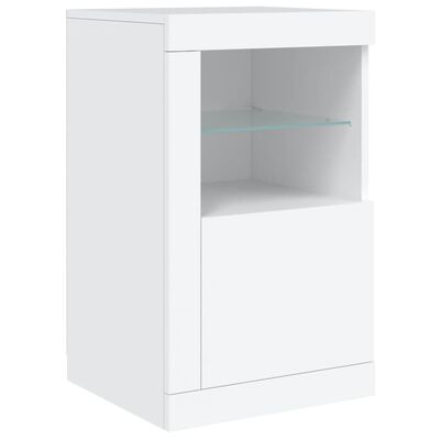 vidaXL Credenza con Luci LED Bianca 164x37x67 cm