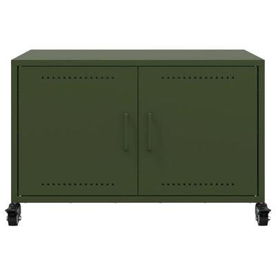 vidaXL Mobile TV Verde Oliva 68x39x43,5 cm in Acciaio