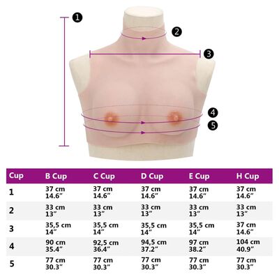 vidaXL Corpetto in Silicone Caucasico Coppa B