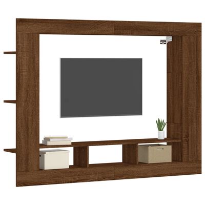 vidaXL Mobile Porta TV Rovere Marrone 152x22x113 cm Legno Multistrato