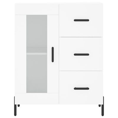 vidaXL Credenza Bianca 69,5x34x180 cm in Legno Multistrato