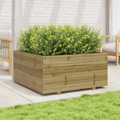 vidaXL Fioriera da Giardino 100x100x49,5cm in Legno di Pino Impregnato