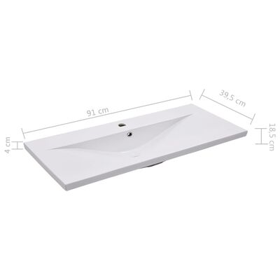 vidaXL Set Mobili da Bagno Bianco Lucido in Truciolato