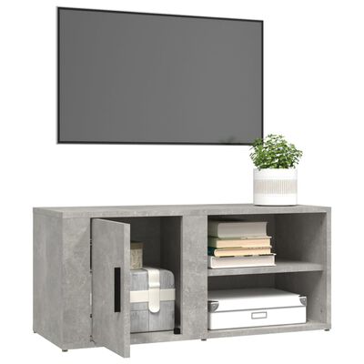 vidaXL Mobili TV 2 pz Grigio Cemento 80x31,5x36 cm Legno Multistrato