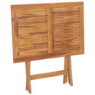 vidaXL Tavolo da Giardino Pieghevole 90x60x75 cm in Massello di Teak