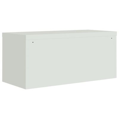 vidaXL Armadio Classificatore Grigio Chiaro 90x40x130 cm in Acciaio