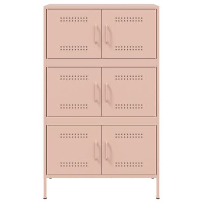 vidaXL Credenza Rosa 68x39x113 cm in Acciaio