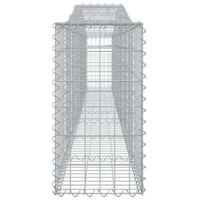 vidaXL Cesti Gabbioni ad Arco 4 pz 400x30x60/80 cm Ferro Zincato