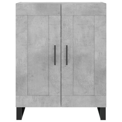 vidaXL Credenza Grigio Cemento 69,5x34x180 cm in Legno Multistrato