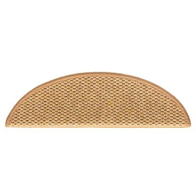 vidaXL Tappeti Autoadesivi Scale Aspetto Sisal 15 pz 56x17x3 cm Sisal