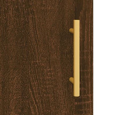 vidaXL Mobile a Parete Rovere Marrone 34,5x34x90 cm Legno Multistrato