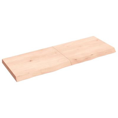 vidaXL Ripiano a Parete 140x50x6 cm Legno Massello Rovere Non Trattato