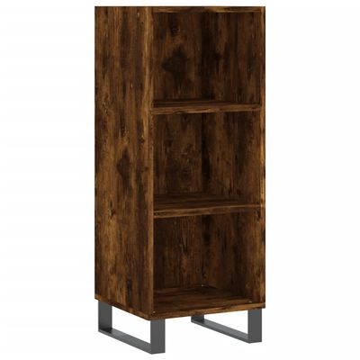 vidaXL Credenza Rovere Fumo 34,5x34x180 cm in Legno Multistrato