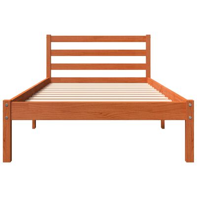 vidaXL Letto senza Materasso Marrone Cera 100x200 cm in Legno di Pino