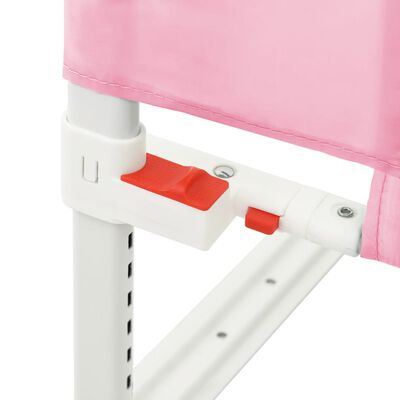 vidaXL Sponda Letto di Sicurezza per Bambini Rosa 100x25cm in Tessuto