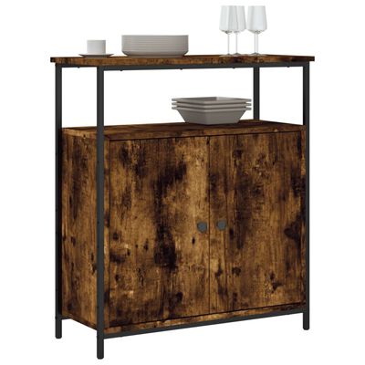 vidaXL Credenza Rovere Fumo 70x30x80 cm in Legno Multistrato