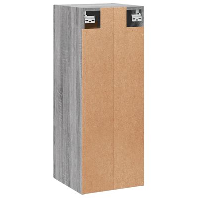 vidaXL Mobile a Parete Grigio Sonoma 34,5x34x90 cm Legno Multistrato