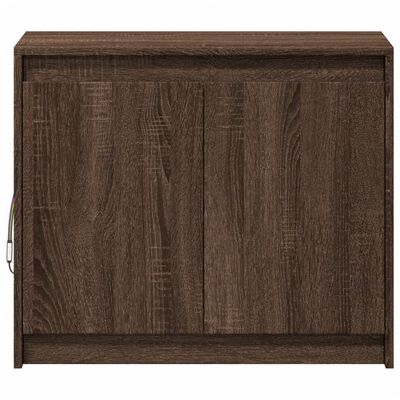 vidaXL Credenza con LED Rovere Marrone 72x34x61 cm Legno Multistrato