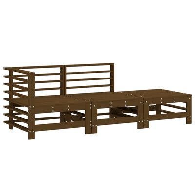 vidaXL Set Salotto da Giardino 3 pz Ambra in Legno Massello di Pino