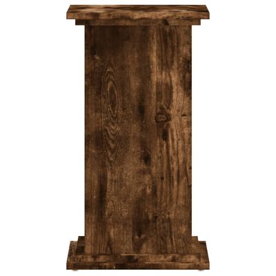 vidaXL Supporto per Piante Rovere Fumo 33x33x60 cm Legno Multistrato