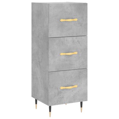 vidaXL Credenza Grigio Cemento 34,5x34x180 cm in Legno Multistrato