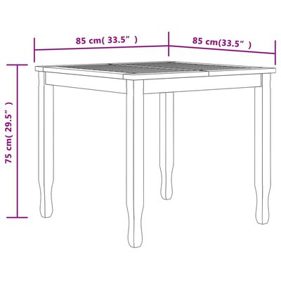 vidaXL Set da Pranzo per Giardino 3 pz in Legno Massello di Teak