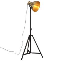 vidaXL Lampada da Terra 25 W Ottone Anticato 61x61x90/150 cm E27