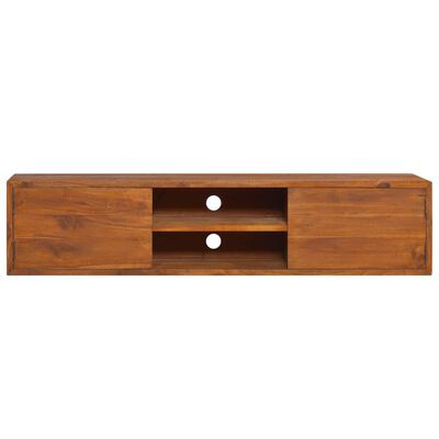 vidaXL Mobile TV a Parete 135x30x30 cm in Legno Massello di Teak