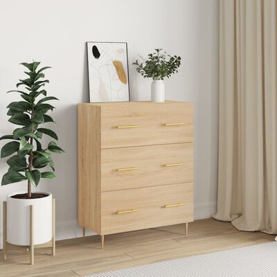 vidaXL Credenza Rovere Sonoma 69,5x34x90 cm in Legno Multistrato