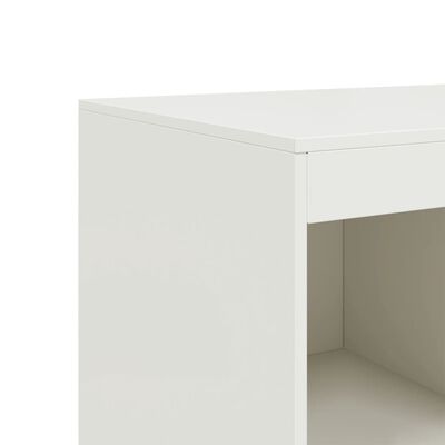 vidaXL Credenza Bianca 67x39x95 cm in Acciaio