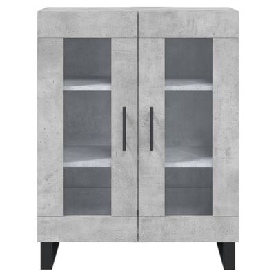 vidaXL Credenza Grigio Cemento 69,5x34x180 cm in Legno Multistrato