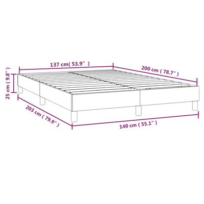 vidaXL Giroletto Grigio 140x200 cm in Similpelle