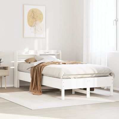 vidaXL Letto senza Materasso Bianco 75x190 in Legno Massello di Pino