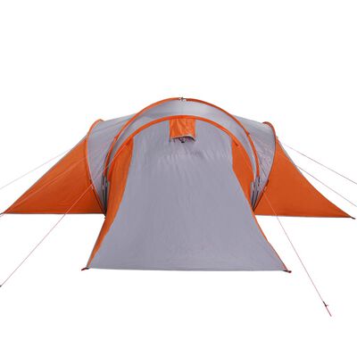 vidaXL Tenda da Campeggio a Cupola 6 Persone Grigio e Arancione