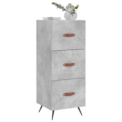 vidaXL Credenza Grigio Cemento 34,5x34x90 cm in Legno Multistrato