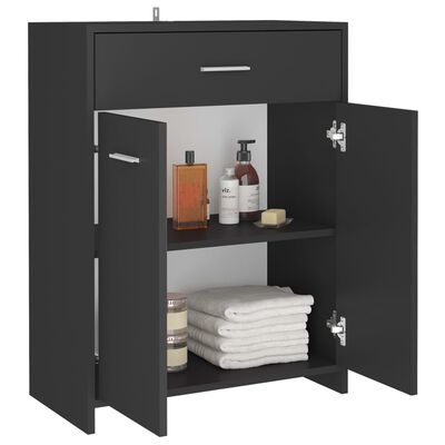 vidaXL Mobile da Bagno Grigio 60x33x80 cm in Legno Multistrato