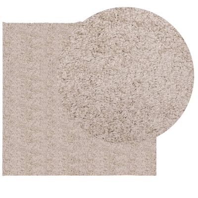 vidaXL Tappeto Shaggy PAMPLONA a Pelo Lungo Moderno Beige 160x160 cm