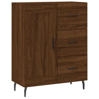 vidaXL Credenza Rovere Marrone 69,5x34x180 cm in Legno Multistrato