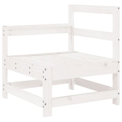 vidaXL Set Divani da Giardino 7 pz Bianco in Legno Massello di Pino