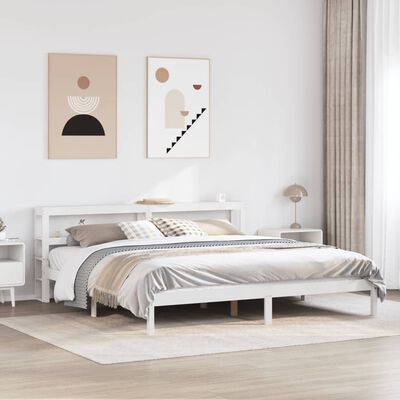 vidaXL Letto senza Materasso Bianco 180x200 cm Legno Massello di Pino