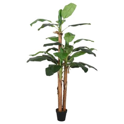 vidaXL Albero di Banano Artificiale 18 Foglie 150 cm Verde