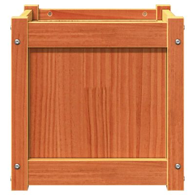 vidaXL Fioriera Giardino Marrone Cera 40x40x40 cm Legno Massello Pino