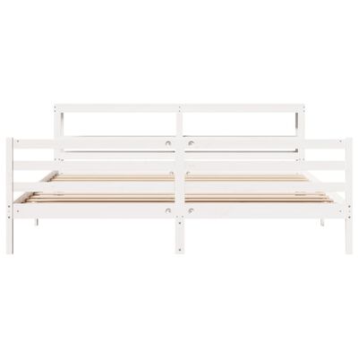 vidaXL Letto senza Materasso Bianco 180x200 cm Legno Massello di Pino