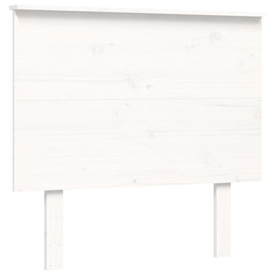 vidaXL Giroletto con Testiera Bianco 90x200 cm in Legno Massello