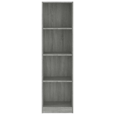 vidaXL Libreria 4 Ripiani Grigio Sonoma 40x24x143 cm Legno Multistrato